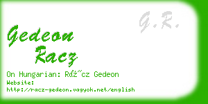 gedeon racz business card